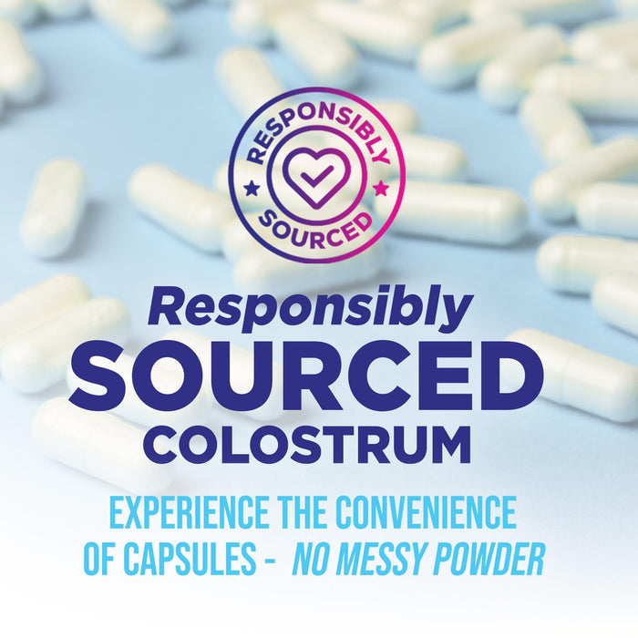 Colostrum For Women Supplement 1000mg 20% Immunoglobulins for Muscle, Skin & Hair Support - Gut Health Digestive & Immune Support - Bovine Colostrum Powder - Gluten Free & Unflavored - 120 Capsules