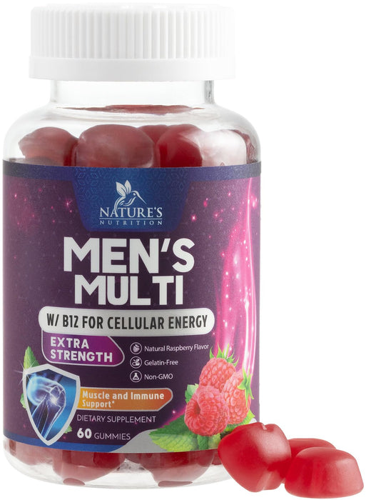 Multivitamin for Men - Daily Mens Multivitamins & Multiminerals with Vitamin D, Vitamin C, B12 Zinc & More - Energy, Memory, Focus & Immune Health Support - Essential for Men Over 40 - 60 Capsules