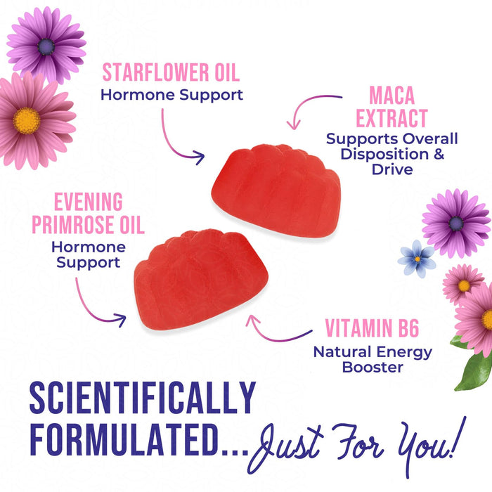 Menopause Supplement for Women - Complete Multi-Benefit Menopause Relief Gummy for Mild Hot Flashes & Night Sweats, Natural Balance & Energy Support, Menopausal Vitamins, Non-GMO - 60 Gummies