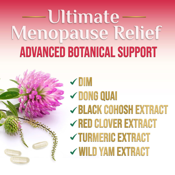 Menopause Supplements for Women - Menopause Relief Support Probiotics with Black Cohosh, Natural Support Supplements for Mild Hot Flashes & Night Sweats & PH Balance Support Supplement - 120 Capsules