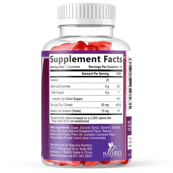 Zinc Gummies 50mg – 120 Gummies