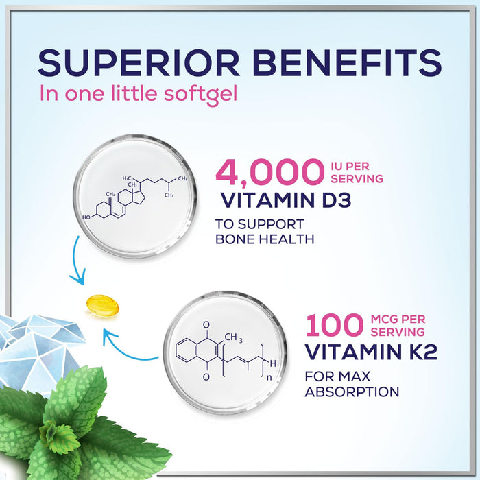 Vitamin D3 K2 – 5000 IU – 240 Softgels