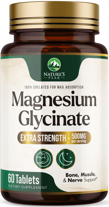 Magnesium Glycinate 500mg – 60 Tablets