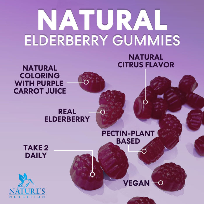 Sambucus Elderberry Immune Support Gummies for Kids & Adults, Elderberry Extract Gummy with Vitamins with Vitamin C, D3, Zinc, Immune Health Support Gummy Supplement, Black Elder Berry - 120 Gummies