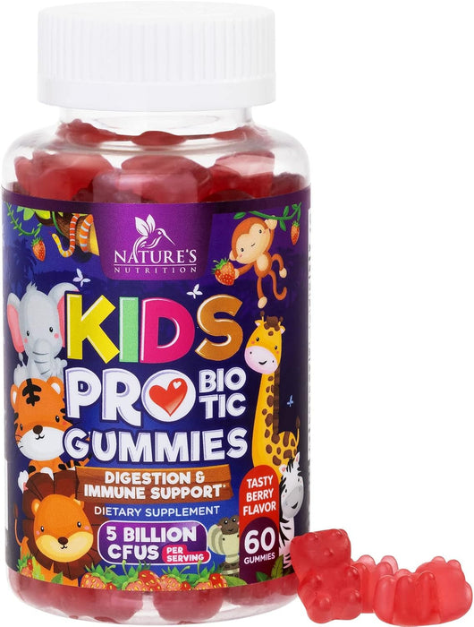 Probiotics for Kids Digestive Health – 5 Billion CFU – 60 Gummies