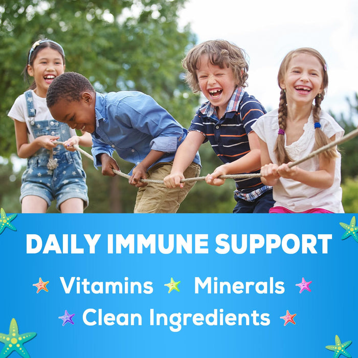 Kids Immune Support Supplement Gummies - Daily Childrens Vitamins C, Zinc & Echinacea - Gummy for Kids Immunity Support, Ages 4 and Up, Natural Berry Flavor, Non-GMO, Gluten-Free & Vegan - 120 Gummies