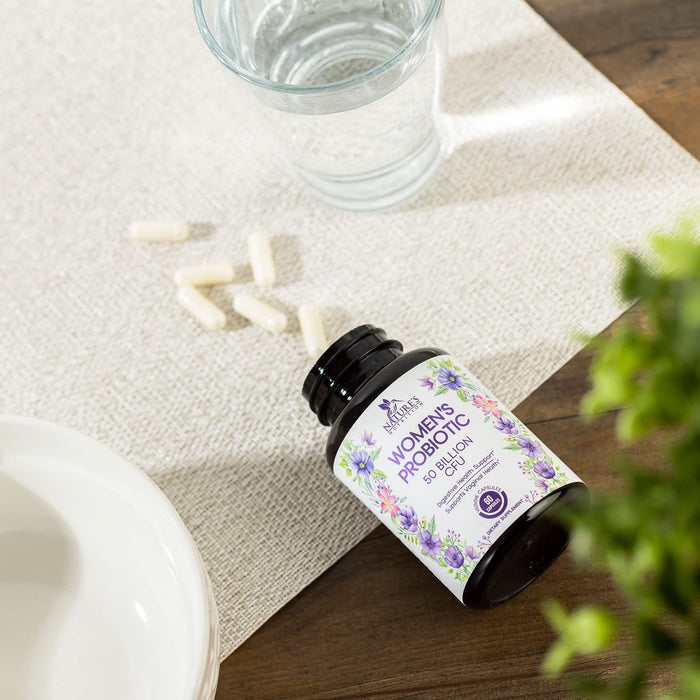 Probiotics for Women 50 Billion CFU - Digestive Health, Vaginal pH & Immune Support, Prebiotics & Cranberry, Gut Health & Urinary Support, 5 Strains, Shelf Stable Women's Probiotic - 60 Capsules