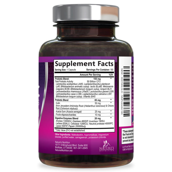 Probiotics 60 Billion CFU per Serving – 180 Capsules