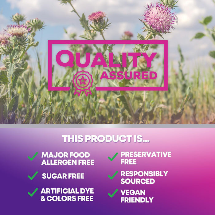 Gentle Liver Cleanse Detox & Repair Formula - Herbal Liver Support Supplement: Milk Thistle with Silymarin, Artichoke Extract, Dandelion, Beet, Chicory Root, & Turmeric for Liver Health - 120 Capsules