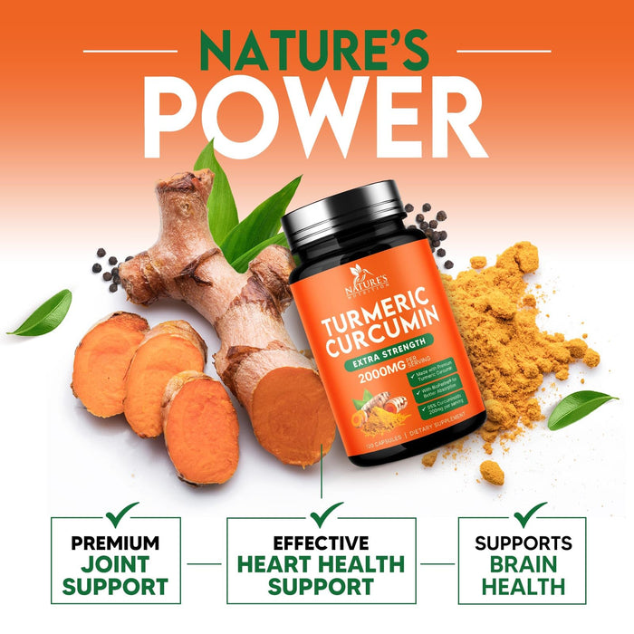Turmeric Curcumin 2000mg with BioPerine + 95% Curcuminoids - 120 Capsules
