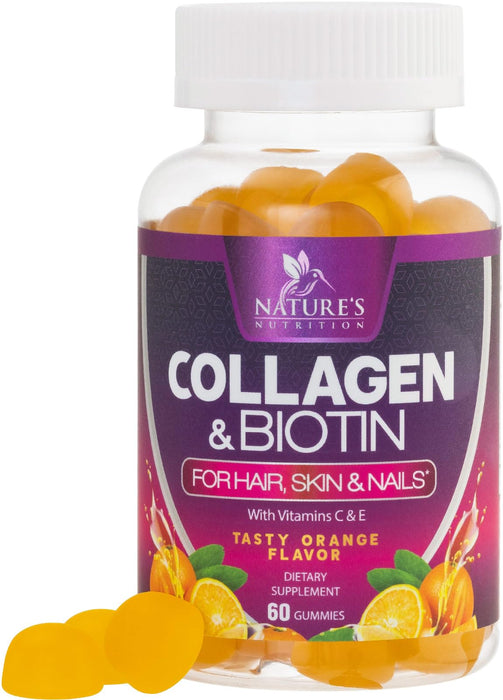 Collagen Gummies with 2500mcg Biotin – 60 Count