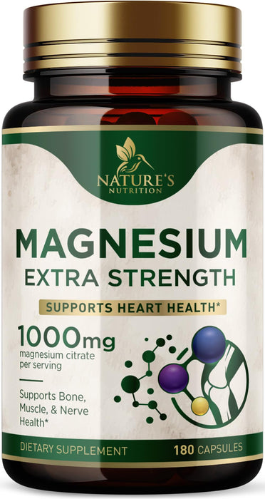 Magnesium (Citrate Oxide) 1000mg for Absorption – 180 Capsules