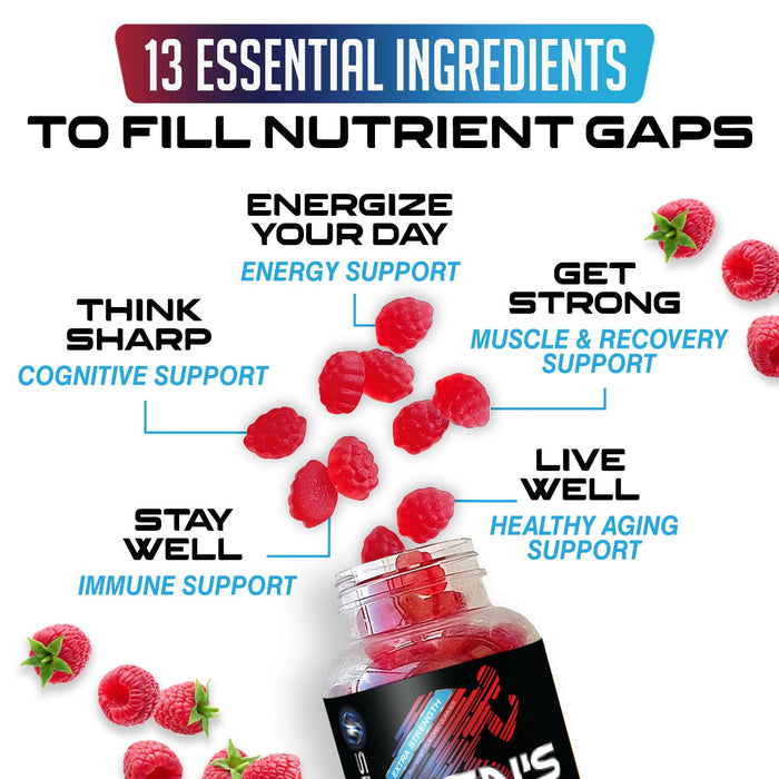 Multivitamin for Men - Daily Mens Multivitamins & Multiminerals with Vitamin D, Vitamin C, B12 Zinc & More - Energy, Memory, Focus & Immune Health Support - Essential for Men Over 40 - 60 Capsules