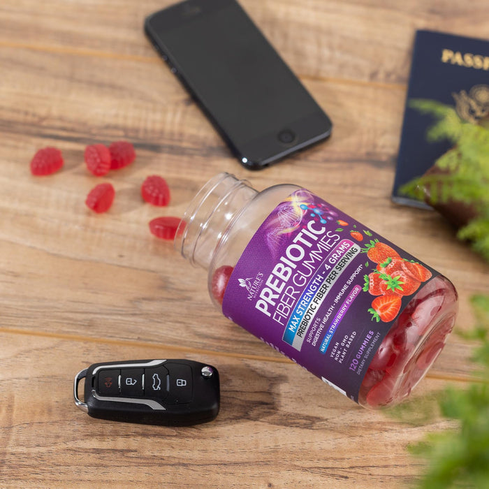 Fiber Gummies for Adults, Daily 4g Gummy Fiber Supplement, Prebiotic Gummy Digestive Health Support - Plant Based Soluble Fiber Chews, Prebiotics Supports Regularity & Digestion Non-GMO - 120 Gummies