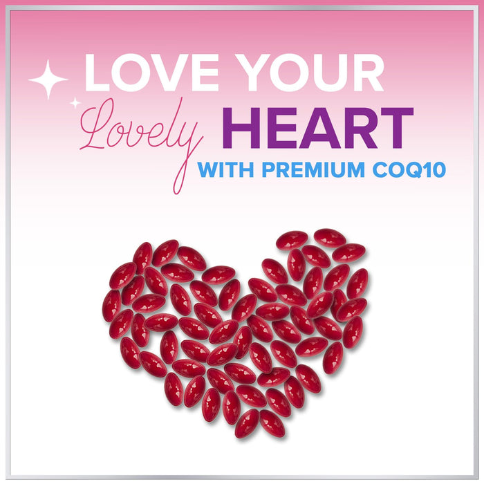CoQ10 200mg Softgels - Ultra High Absorption, Antioxidant for Heart Health & Energy Production Support - Coenzyme Q10 (Ubiquinone) Co Q 10 Supplement and Vitamins 100mg Each - Non GMO - 120 Softgels