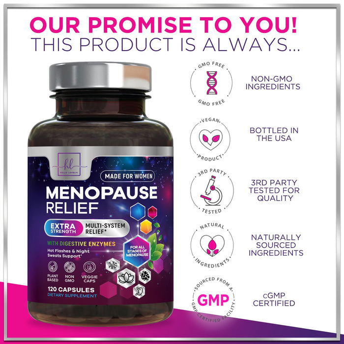 Menopause Supplements for Women - 8 Billion CFU Probiotics, Hot Flash, Night Sweats & Menopause Relief Probiotic for Vaginal, Digestive Health & Immune Support with Black Cohosh - 120 Capsules