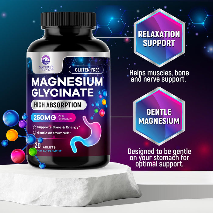 Magnesium Glycinate Chelated – 120 Tablets