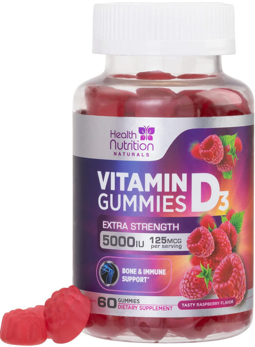 Vitamin D3 Gummies 5000 IU (125 mcg) – 60 Gummies