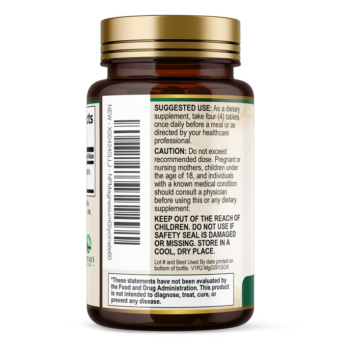 Magnesium Glycinate 500mg – 60 Tablets