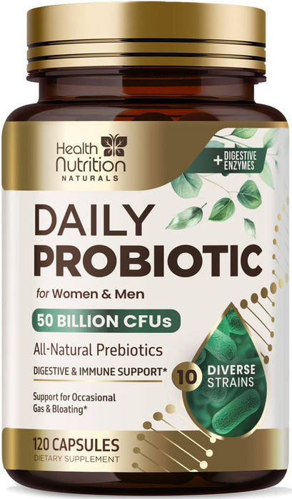 Probiotics 50 Billion CFU + 10 Strains – 120 Capsules