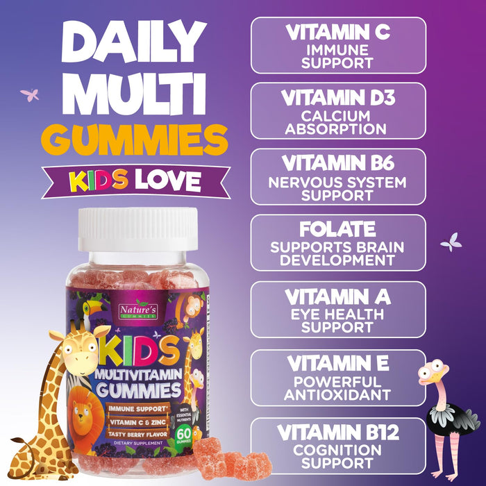 Multivitamin for Kids Gummies with Vitamin C – 60 Gummies