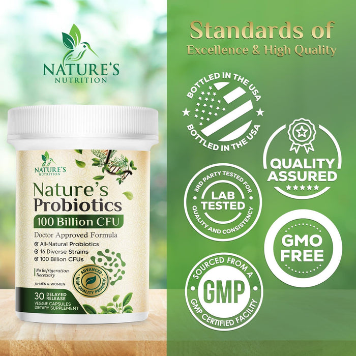 Probiotics for Women Capsules - 100 Billion CFU Prebiotics, Acidophilus Probiotics Supports Immune System Digestive Health, Supports Occasional Constipation & Bloating, Daily Supplement - 30 Capsules