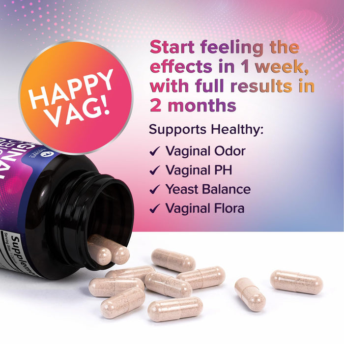 Vaginal Probiotics for Women pH Balance with Prebiotics, 50 Billion CFU, 10 Probiotic Strains, Cranberry, D-Mannose & XOS - Healthy Vaginal Odor & Flora, UT & Feminine Digestive Health - 120 Capsules