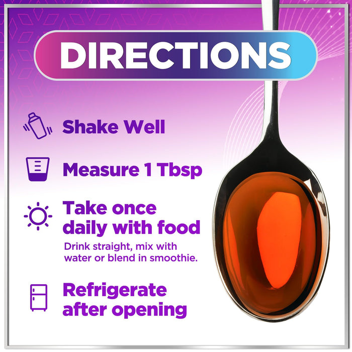 Multivitamin for Women, Men & Kids - Sugar Free & Vegan, Multi Vitamin Liquid & Multimineral, Vitamins A, C, D3, E, B6, B12 & Zinc, Women's Multivitamin & Immune Support, Berry Flavor - 15 Fl Oz