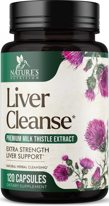 Liver Cleanse Detox & Repair Formula - Herbal Liver Support Supplement with Milk Thistle with Silymarin, Artichoke Extract, Dandelion, Beet, Chicory Root, & Turmeric for Liver Health - 120 Capsules