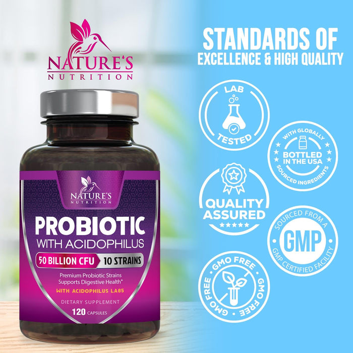 Probiotics 50 Billion CFU per Serving – 120 Capsules