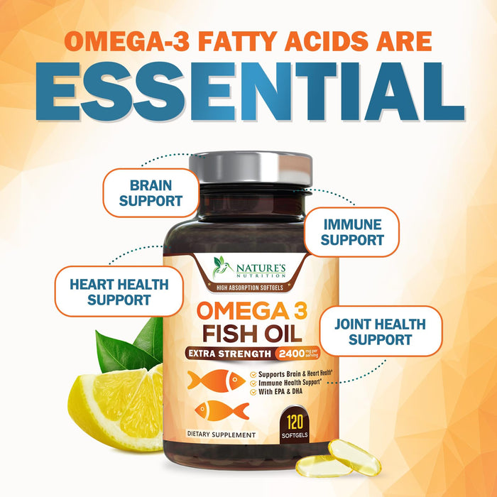 Omega-3 Fish Oil – 2400mg – 120 Softgels