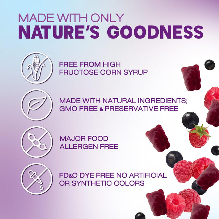 Elderberry Immune Support Gummies - Super Concentrated 35:1 Extract, Equivalent to 4200mg of Elderberries - Sambucus Black Elder Berry Vitamin Supplement, Daily Support for Kids & Adults - 120 Gummies