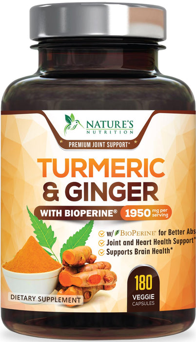 Turmeric Curcumin 1950mg – 180 Capsules