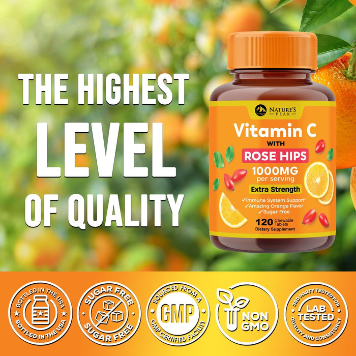 Vitamin C 1000mg Chewable – 120 Tablets