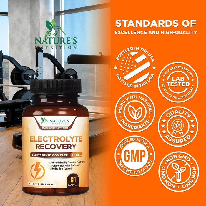 Daily Electrolyte Replenisher Tablets - 9 Essential Electrolytes and Minerals for Hydration Supplement, Salt Tablet for Runners, Vegan, Sugar-Free, Keto-Friendly, Non-GMO - 60 Tablets (60 Servings)