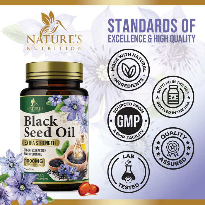 Black Seed Oil Softgels 1000mg – 180 Softgels