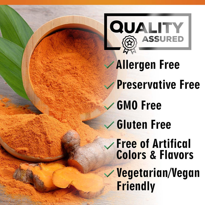 Turmeric Curcumin Supplement 1950mg - 95% Curcuminoids with Organic Turmeric & BioPerine Black Pepper Extract for Best Absorption, Nature's Vegan Joint Support, Non-GMO, Bottled in USA - 120 Capsules