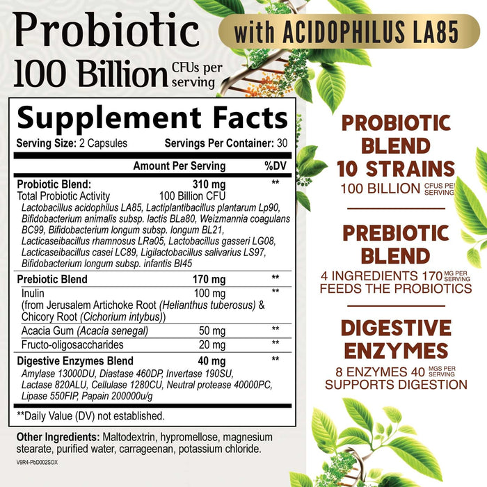 Probiotics – 100 Billion CFU – 60 Capsules
