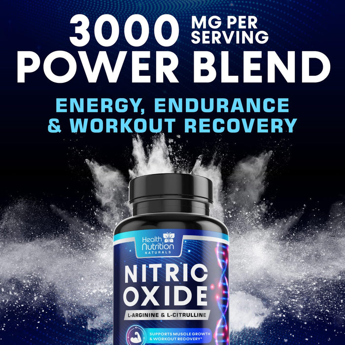 Nitric Oxide Formula with L-Arginine + Citrulline – 240 Capsules