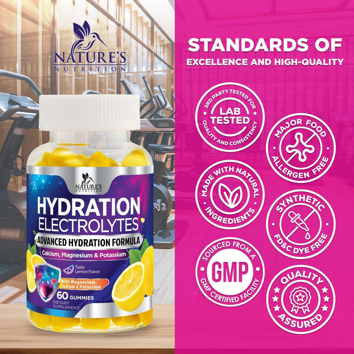 Hydration Electrolyte Gummies – 60 Gummies