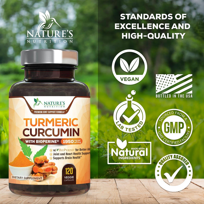 Turmeric Curcumin 1950mg – 120 Capsules