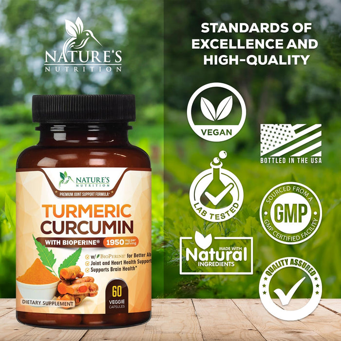 Turmeric Curcumin 1950mg – 60 Capsules