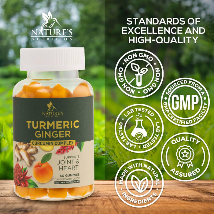 Turmeric and Ginger Gummies – 60 Count