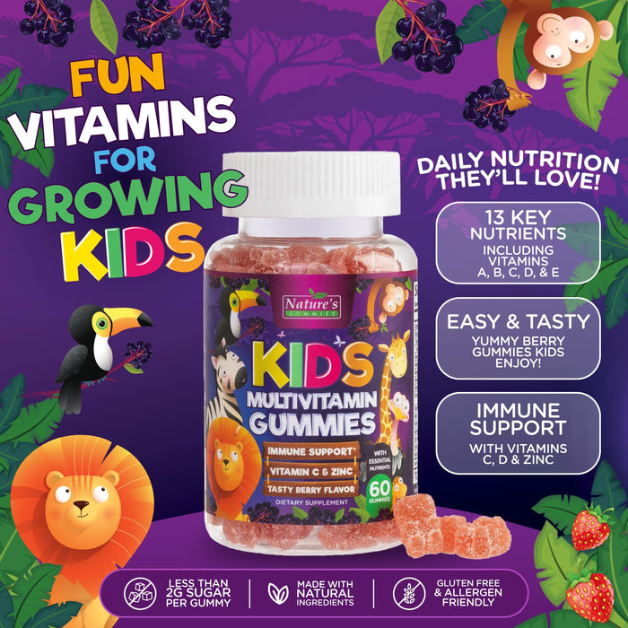 Multivitamin for Kids Gummies with Vitamin C – 60 Gummies