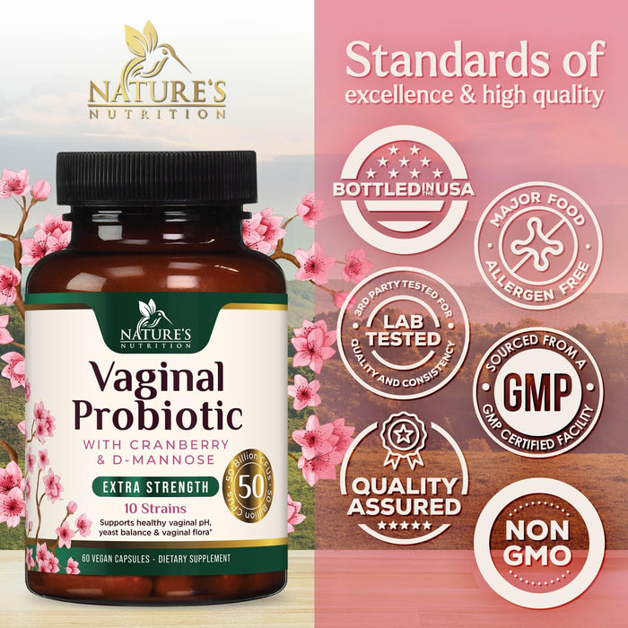 Vaginal Probiotics for Women – 50 Billion CFU – 60 Capsules