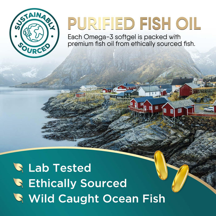 Omega-3 Fish Oil – 2400mg – 180 Softgels