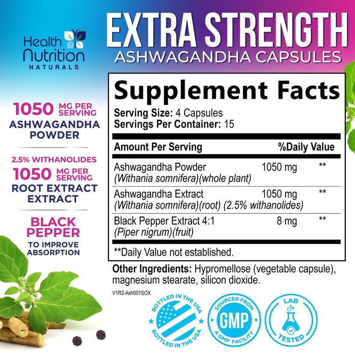 Ashwagandha 2100mg – 60 Capsules