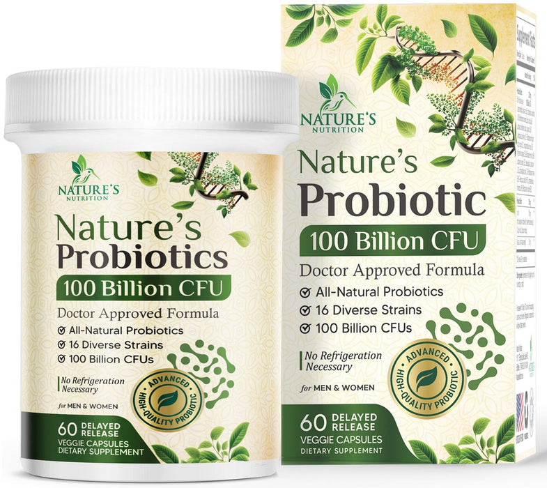 Probiotics for Women Capsules - 100 Billion CFU Prebiotics, Acidophilus Probiotics Supports Immune System Digestive Health, Supports Occasional Constipation & Bloating, Daily Supplement - 60 Capsules