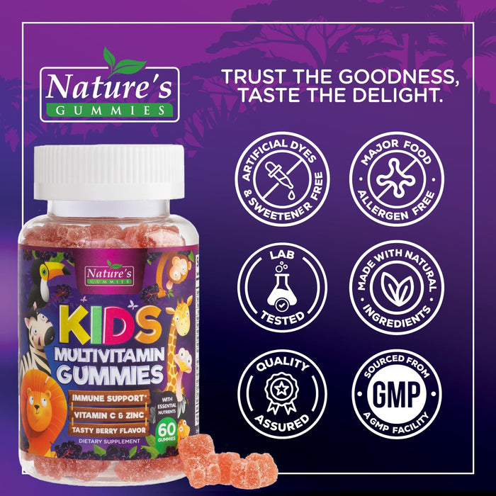 Multivitamin for Kids Gummies with Vitamin C – 60 Gummies