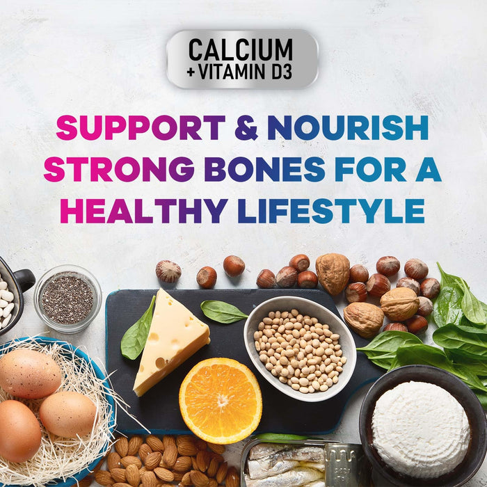 Calcium 1200 mg with Vitamin D3, Calcium Supplement Vitamins, Bone, Teeth & Immune Health Support, Calcium Supplements with D for Women & Men, Nature's Absorbable Calcium Carbonate - 240 Tablets